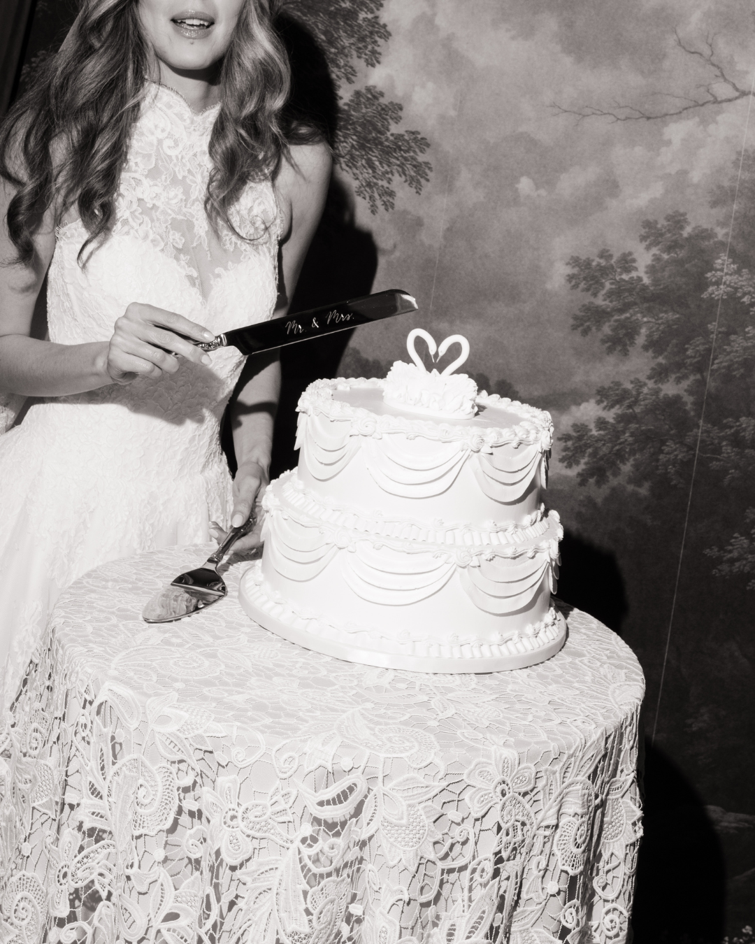 Vintage whimsical wedding cake styled at La Villa KC Kansas City inspiration editorial
