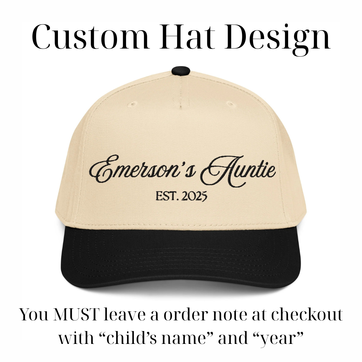 CUSTOM Auntie Canvas Hat