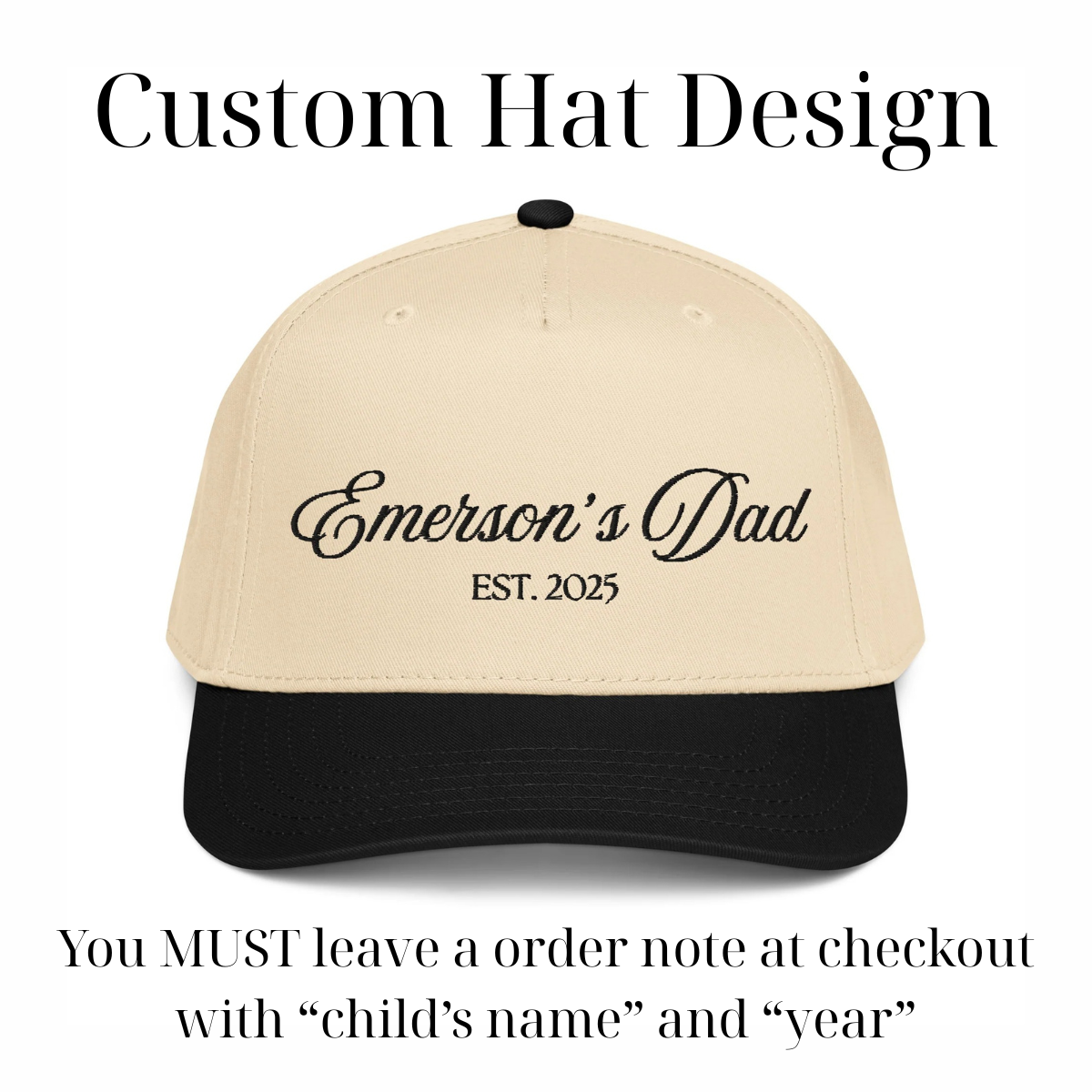 CUSTOM Dad Canvas Hat