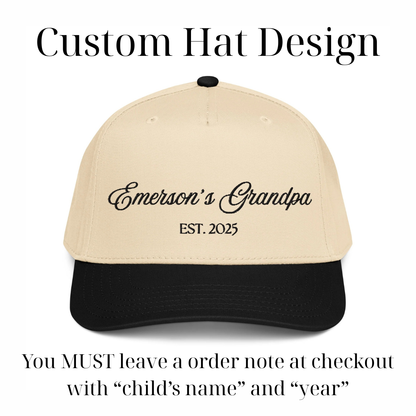 CUSTOM Grandpa Canvas Hat