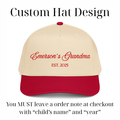 CUSTOM Grandma Canvas Hat