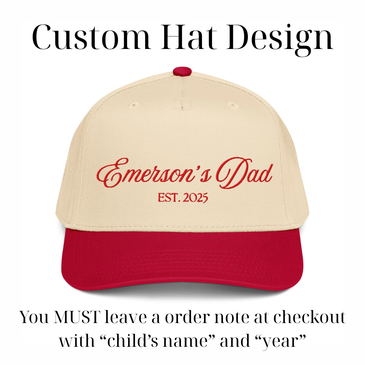 CUSTOM Dad Canvas Hat