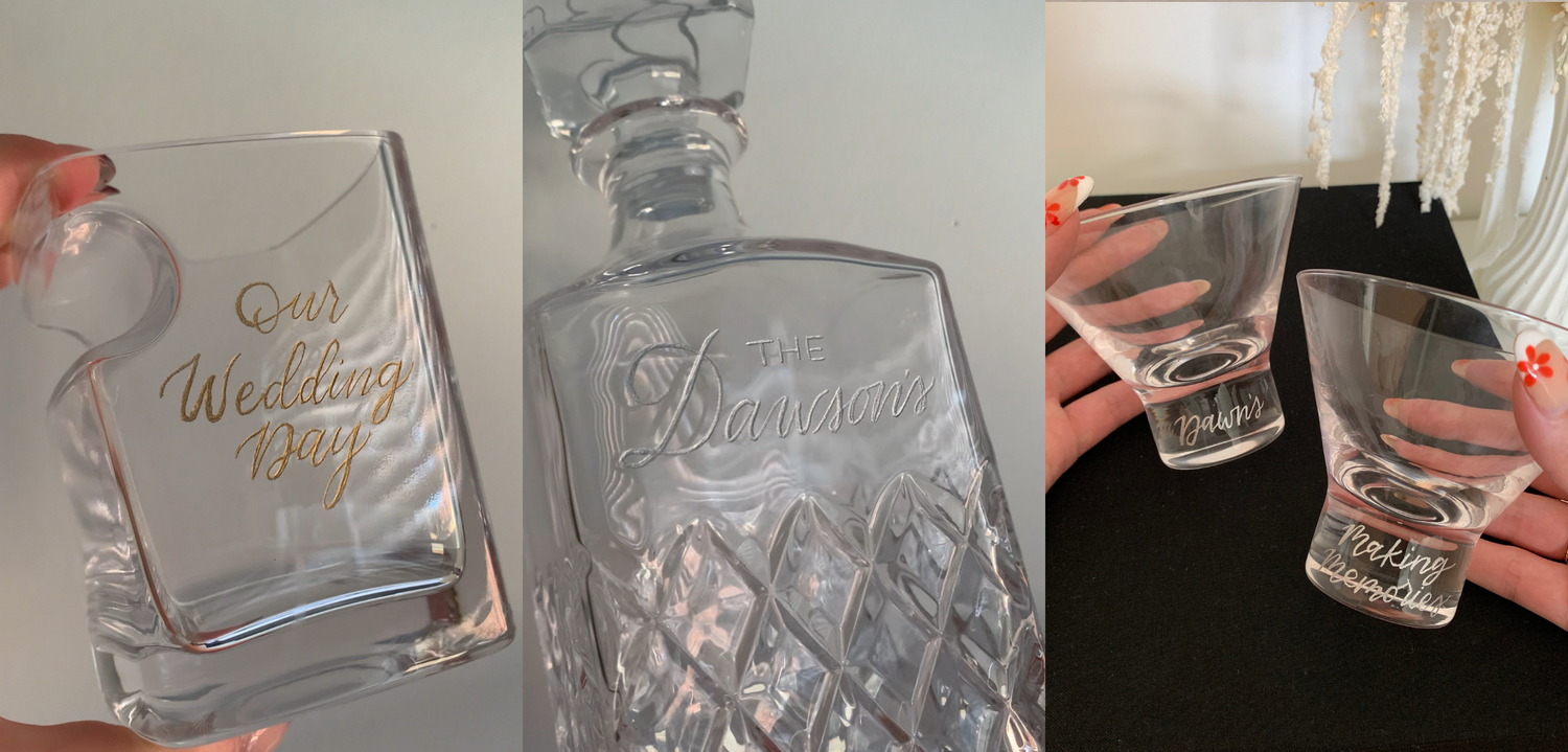 Custom engraved glassware as keepsake gift in Kansas City