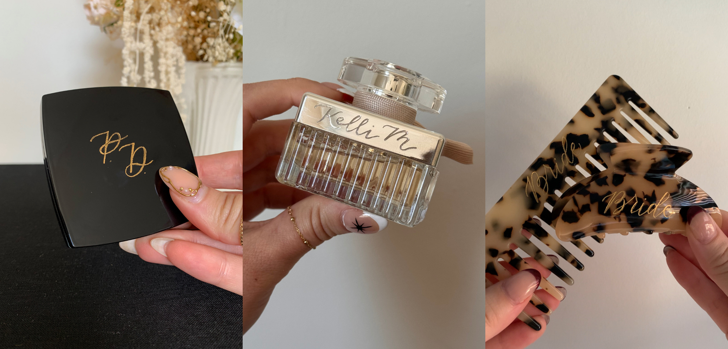 hand engraving on plastic products as personalized gift keepsakes
