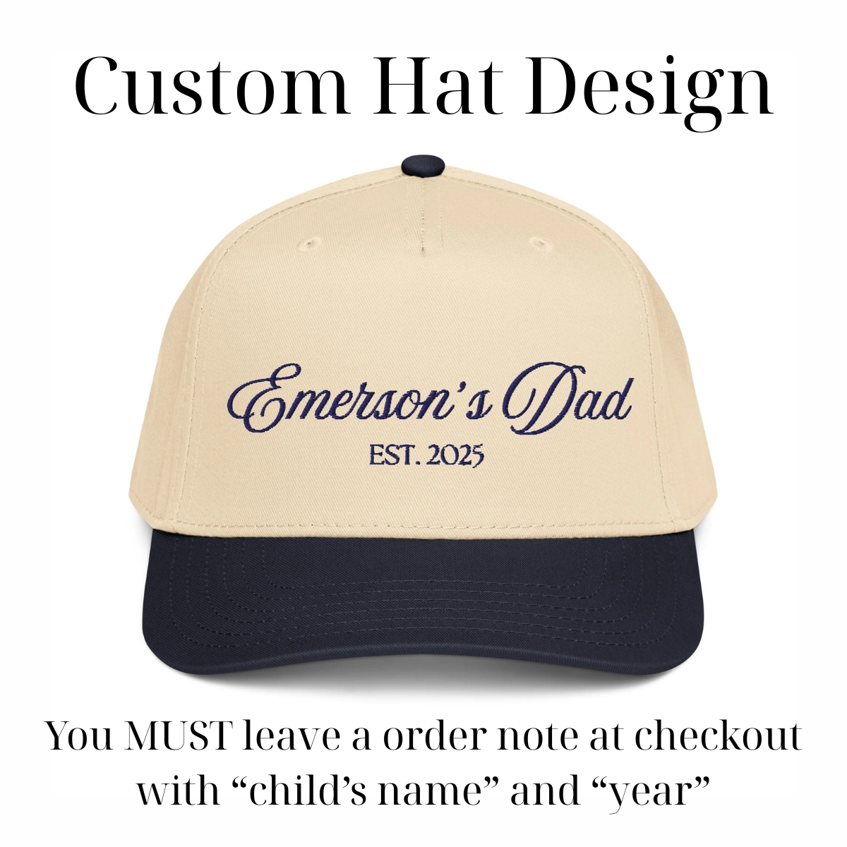 CUSTOM Dad Canvas Hat