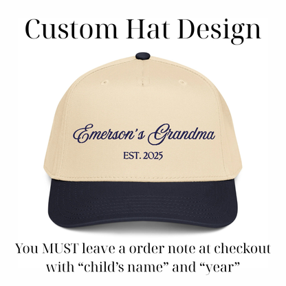 CUSTOM Grandma Canvas Hat
