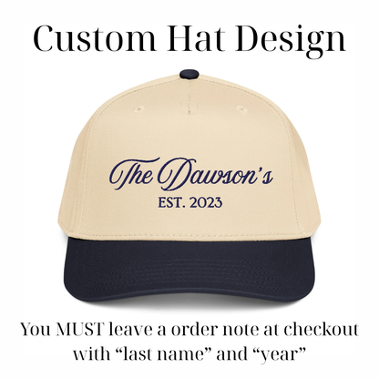 CUSTOM “The Dawson’s” Canvas Hat