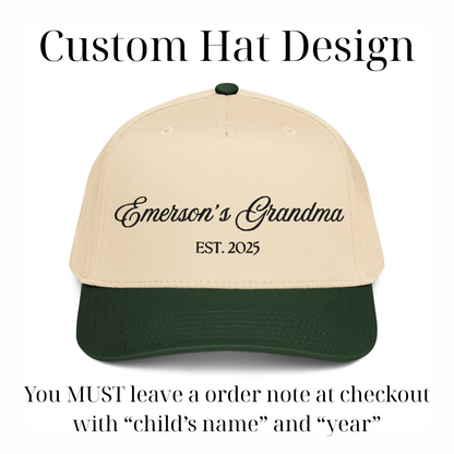 CUSTOM Grandma Canvas Hat