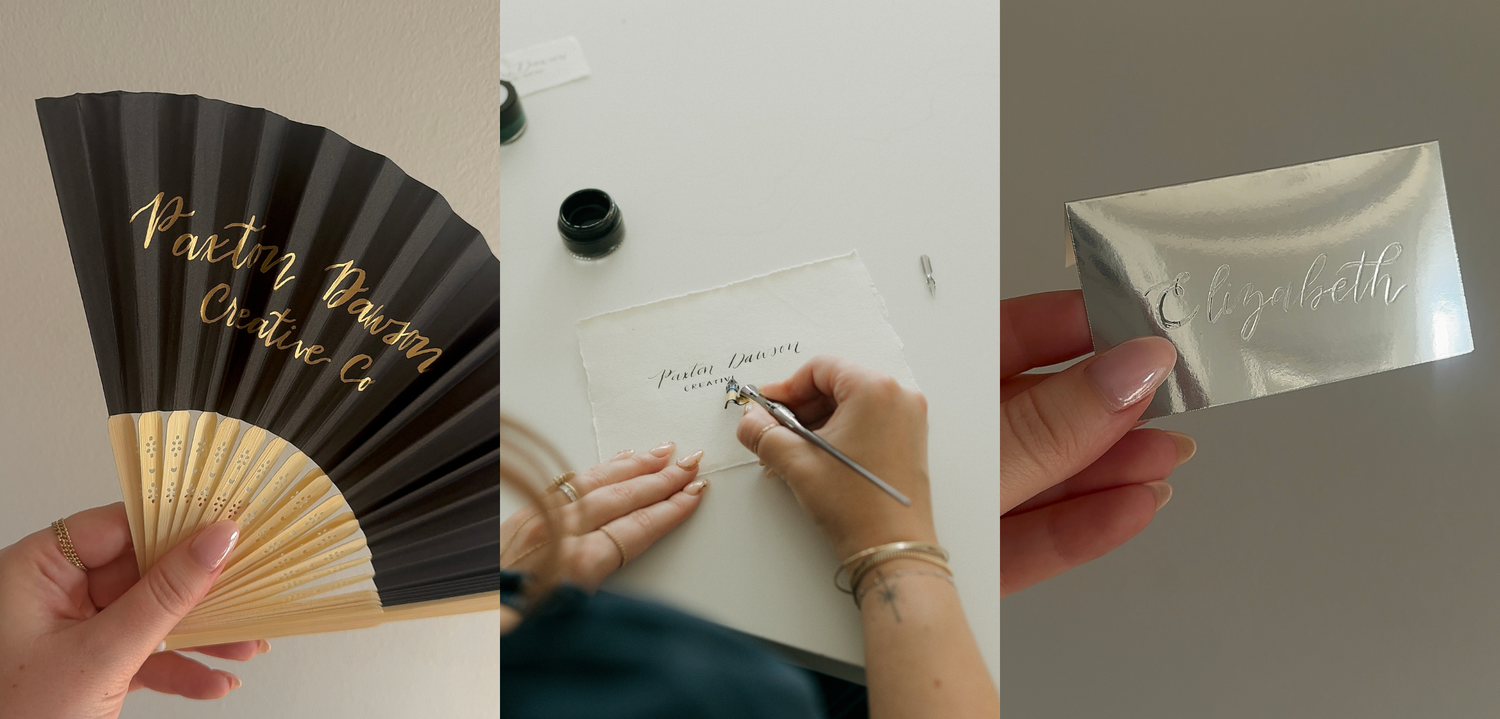calligraphy items for on site personalization 