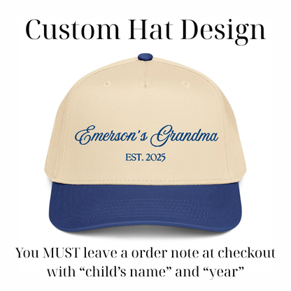 CUSTOM Grandma Canvas Hat