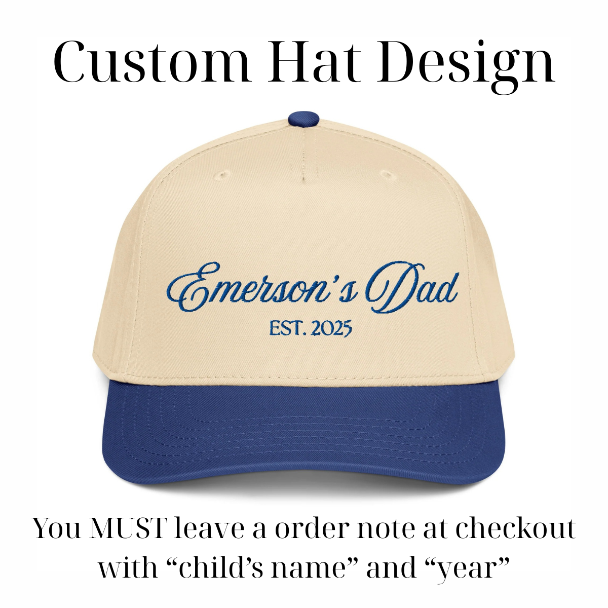 CUSTOM Dad Canvas Hat