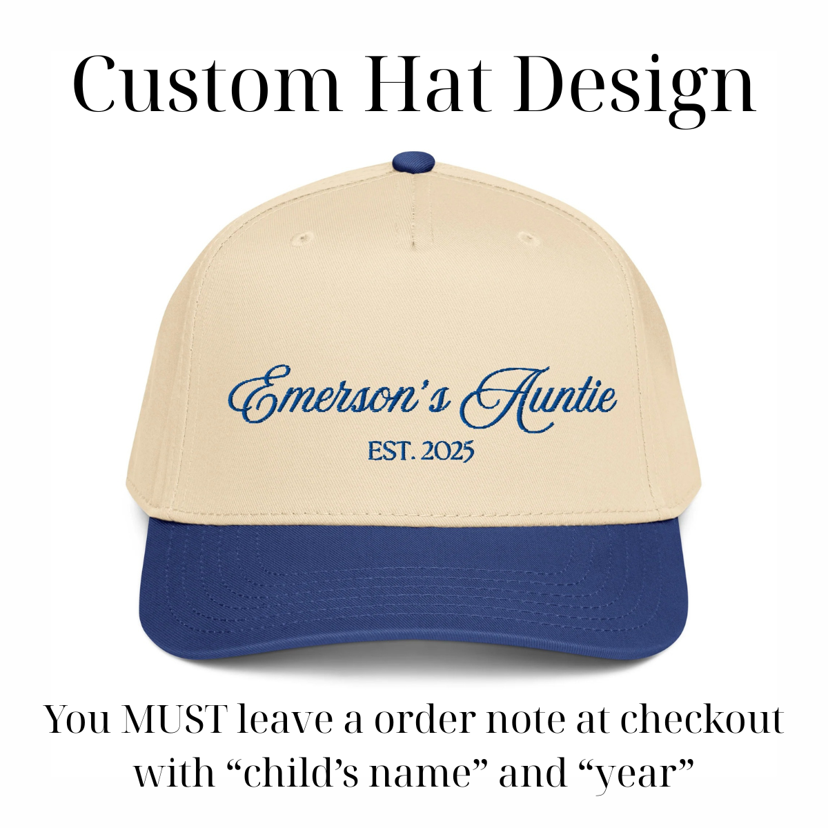 CUSTOM Auntie Canvas Hat
