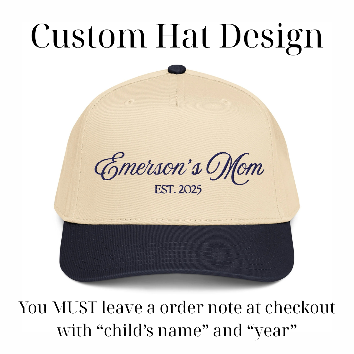 CUSTOM Mom Canvas Hat
