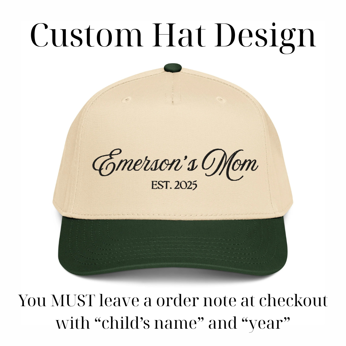 CUSTOM Mom Canvas Hat