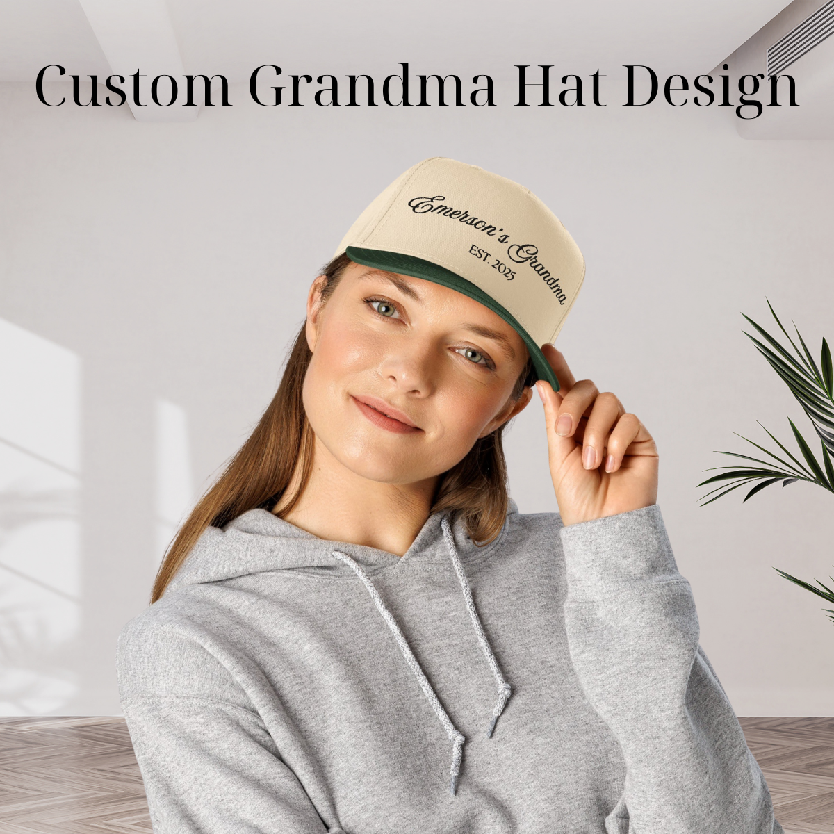 CUSTOM Grandma Canvas Hat