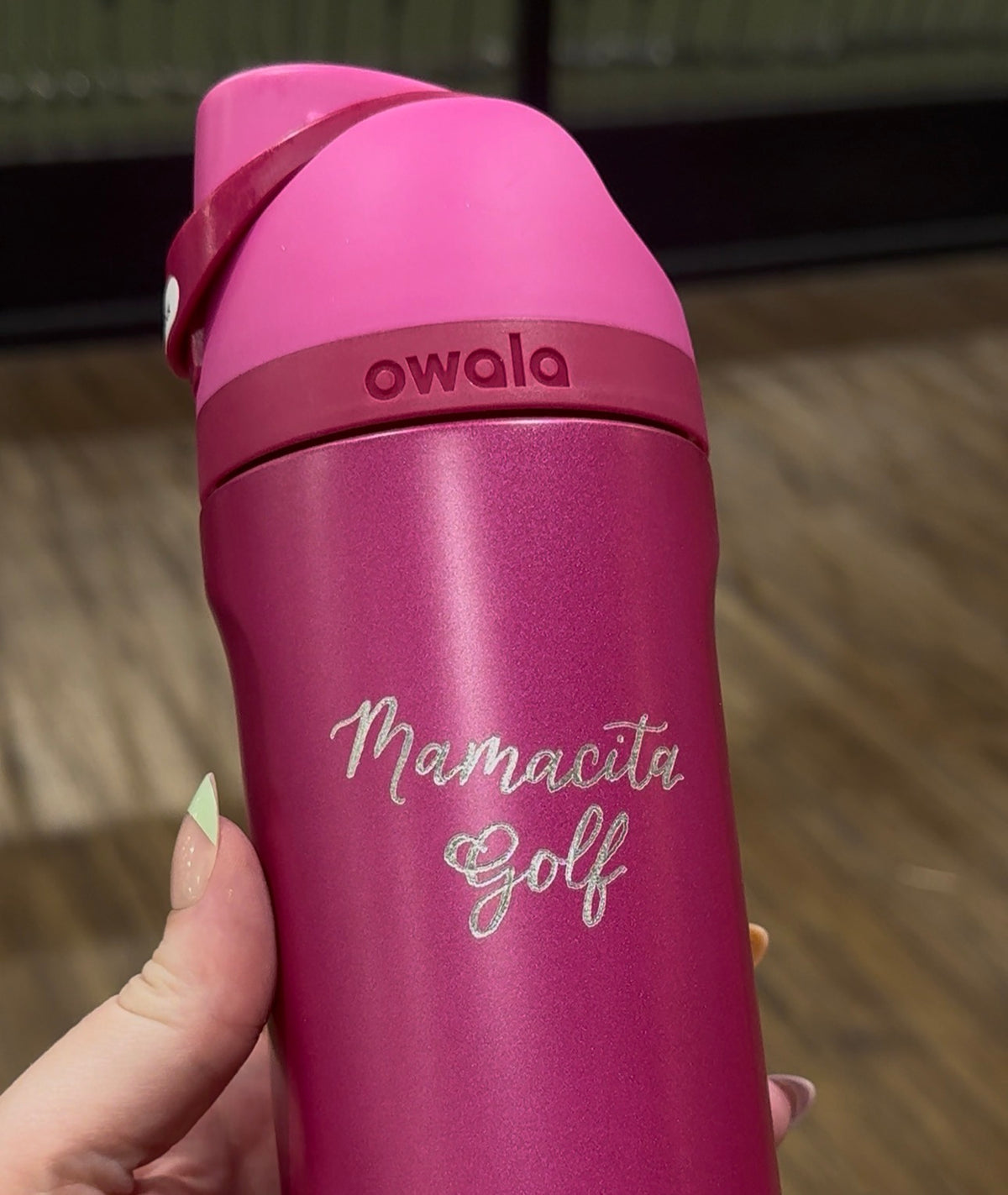 engraving on waterbottle for womens golf event in kansas city