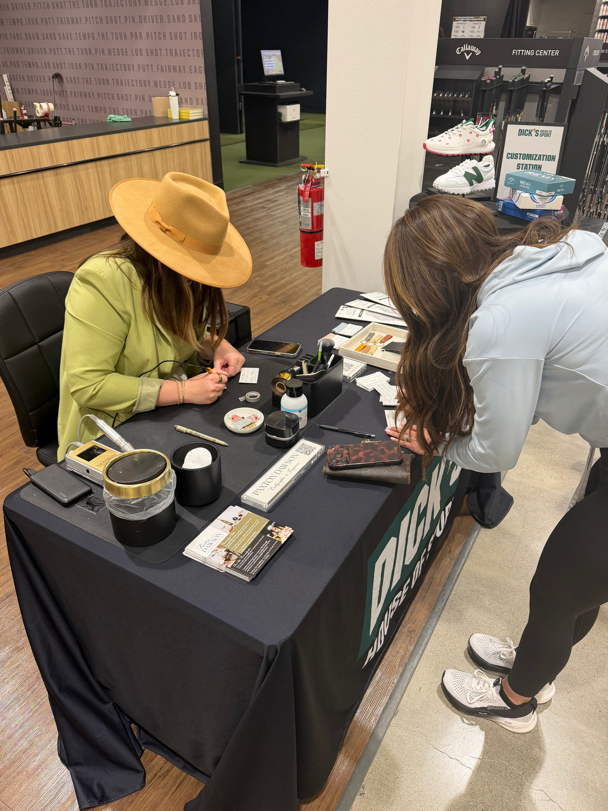 on site personalization at womens golf event in kansas city