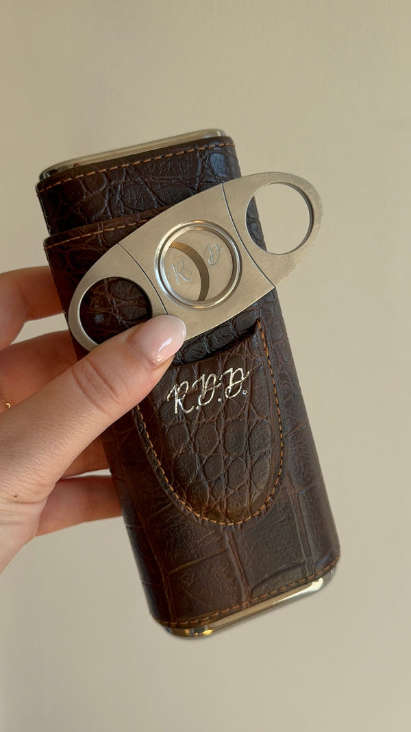 custom hot foiled cigar case by paxton dawson creative co.