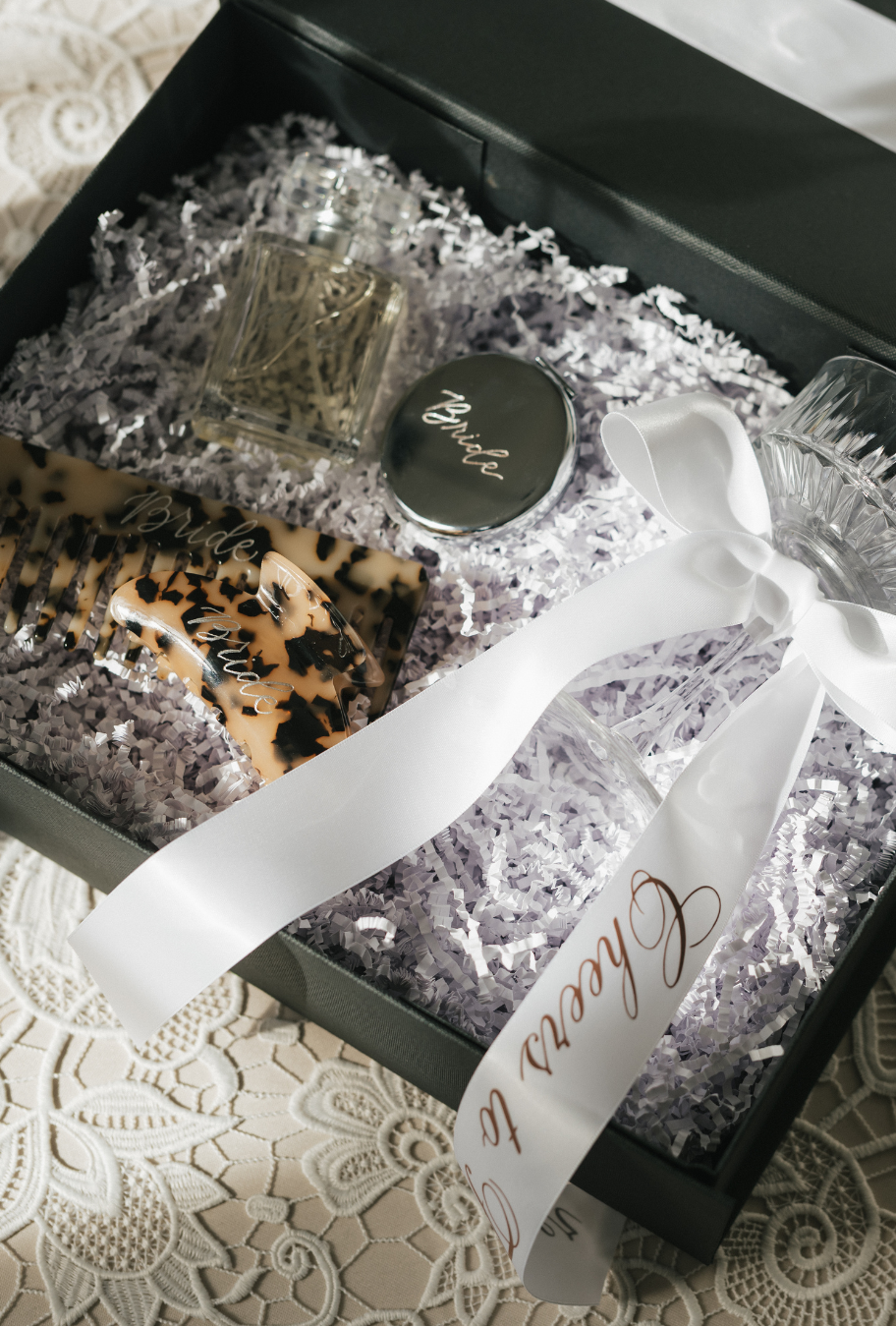 wedding day keepsake box of personalized gifts