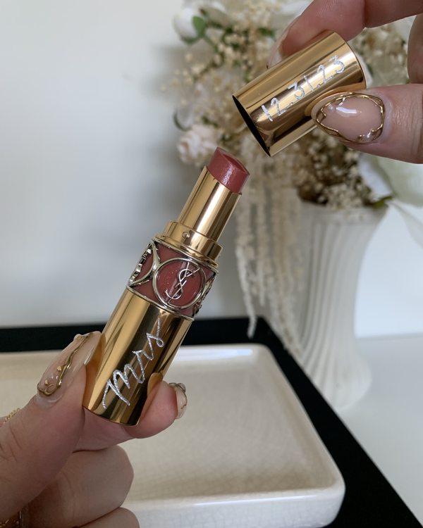 Engraved bride lipstick keepsake handcrafted by Paxton Dawson Creative Co. Kansas City