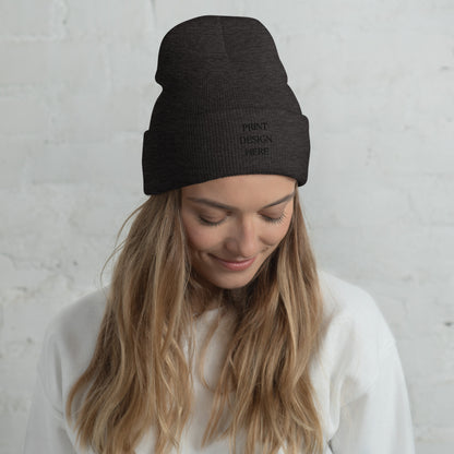 Embroidered Cuffed Beanie