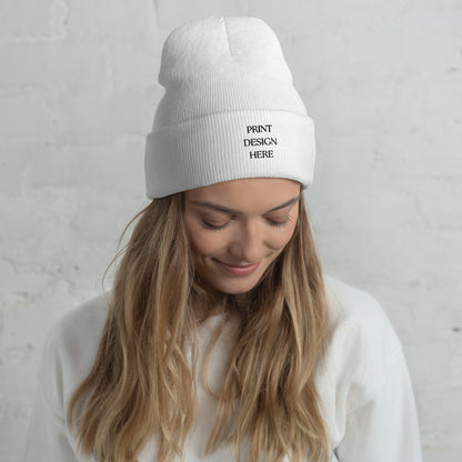 Embroidered Cuffed Beanie