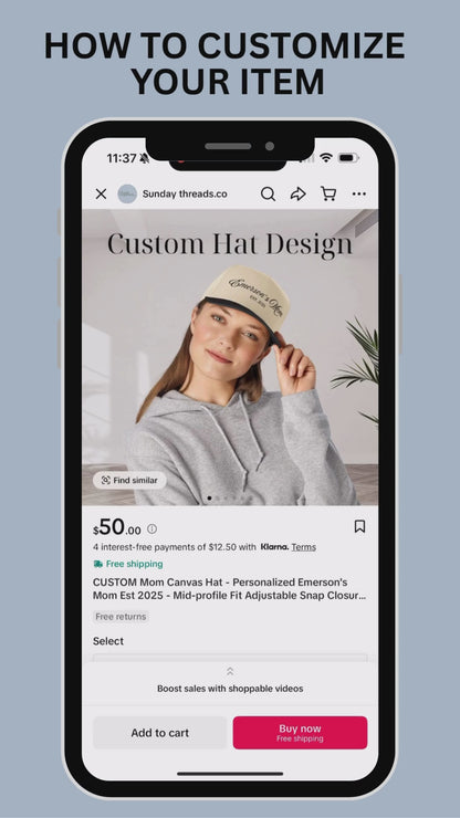 CUSTOM Uncle Canvas Hat