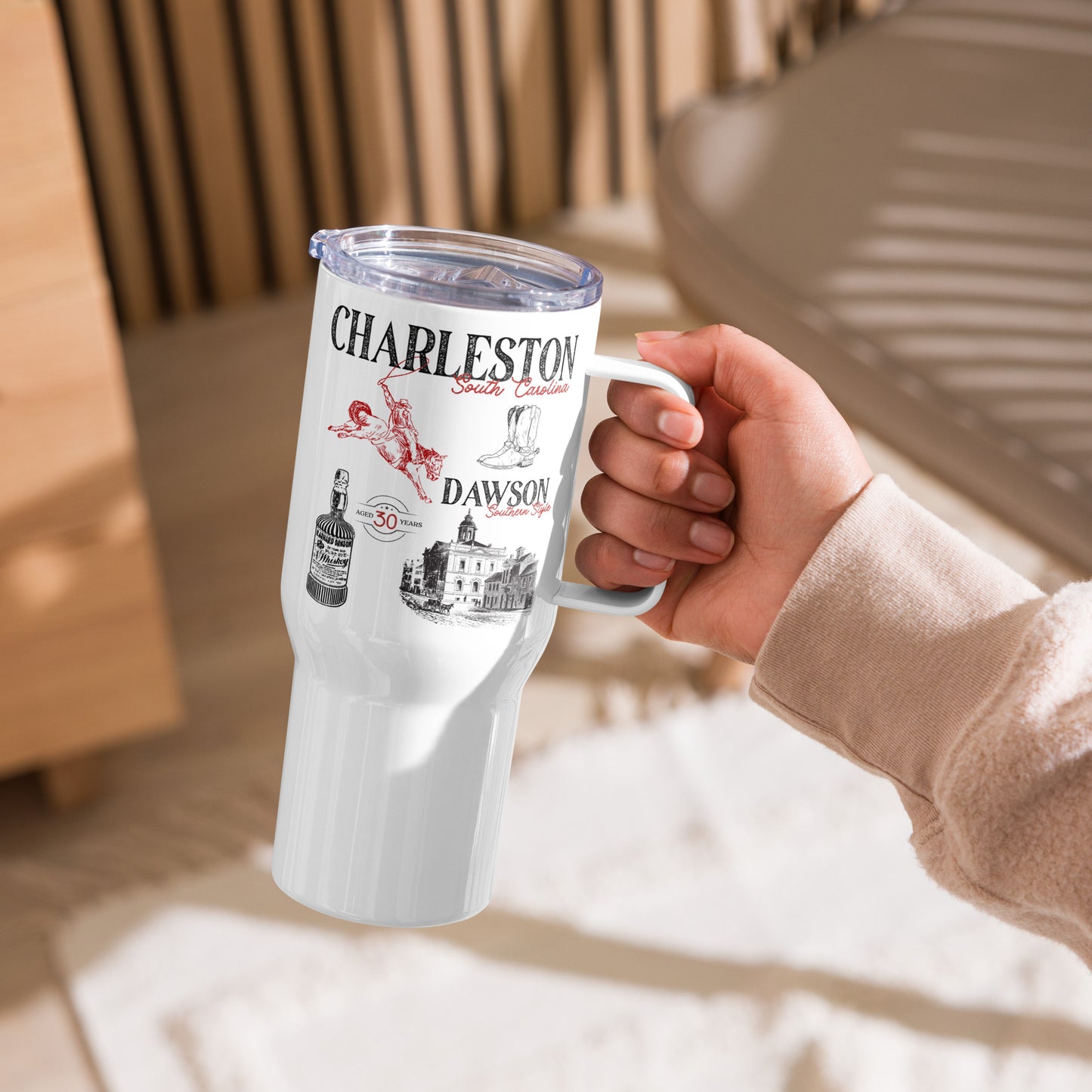 Dawson Charleston Travel mug with a handle